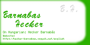 barnabas hecker business card