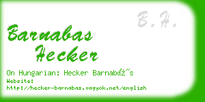 barnabas hecker business card